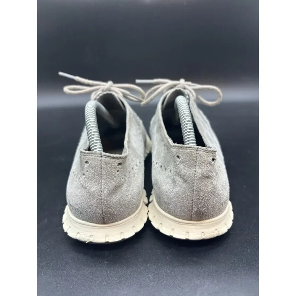 Cole Haan Zerogrand Women'S Gray Wingtip Oxford Perforated Shoes Size 6.5 B